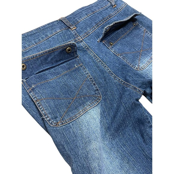 Y2K 2000s Scorpio Capri Cargo Loose Buckles Pockets Size 11 Stretch - Picture 7 of 12